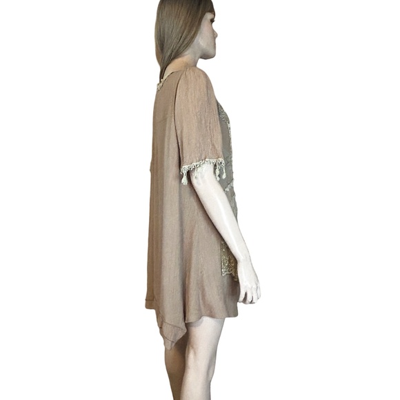 Pretty Angel Bohemian Dress Tunic Shift Lace Unique Grunge Floral Embroidery - Picture 7 of 15